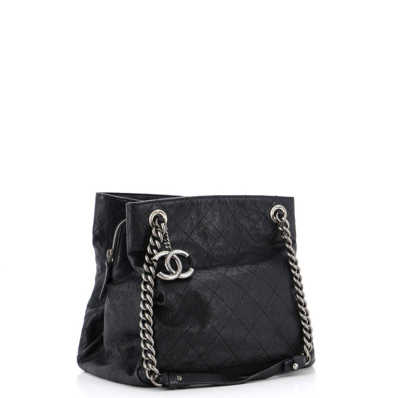 Chanel Simply Cc Tote Quilted Caviar