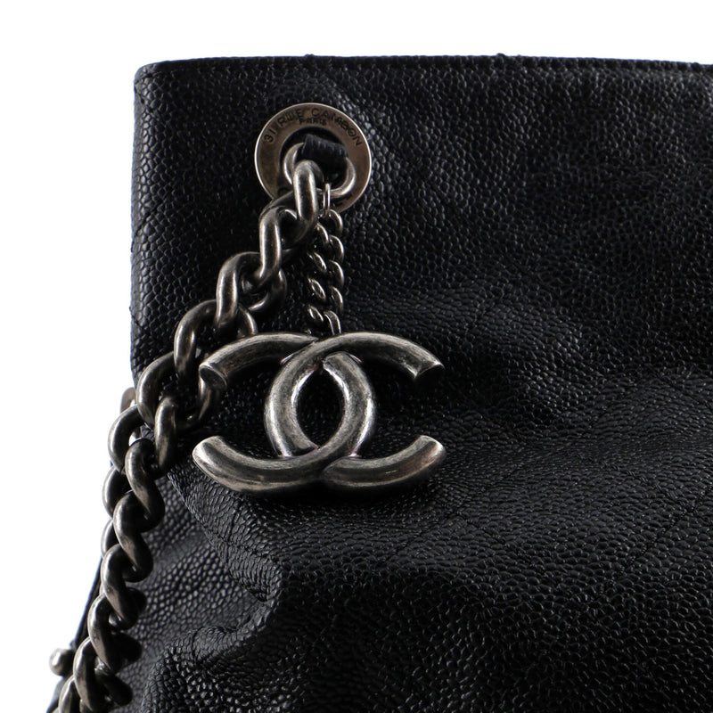 Chanel Simply Cc Tote Quilted Caviar