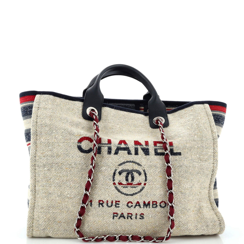 Chanel Deauville Tote Canvas With