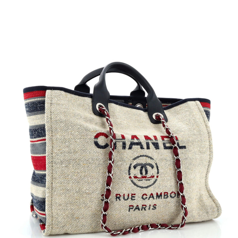 Chanel Deauville Tote Canvas With