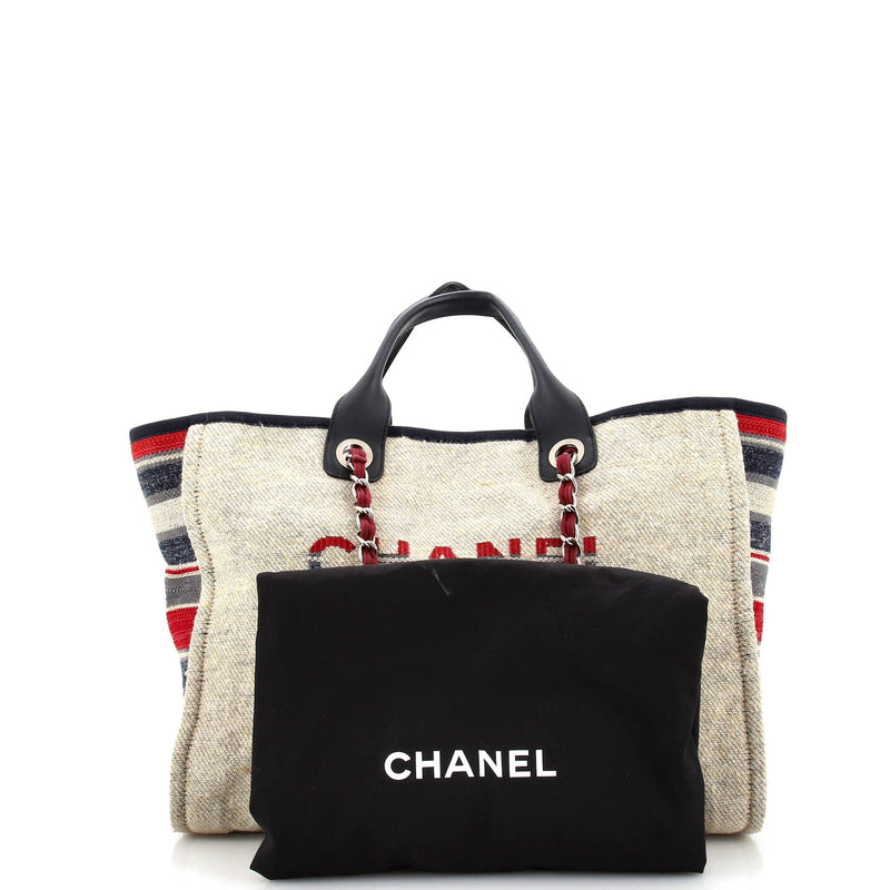 Chanel Deauville Tote Canvas With