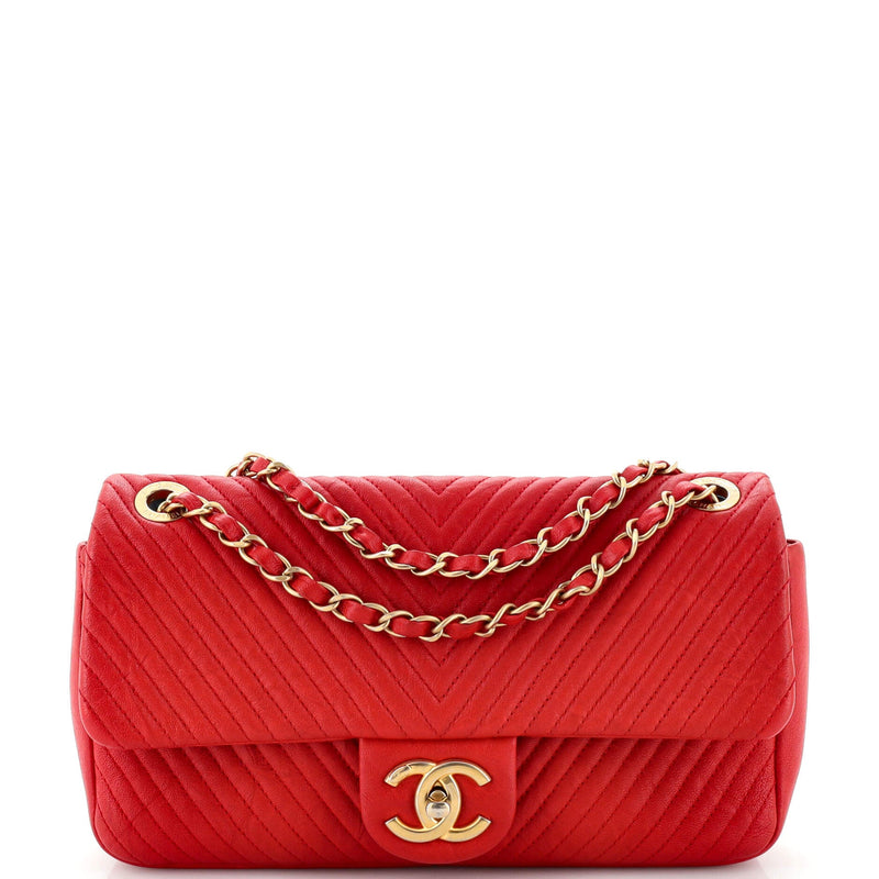 Chanel Medallion Charm Flap Bag Chevron