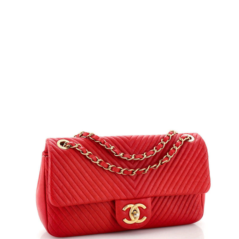 Chanel Medallion Charm Flap Bag Chevron