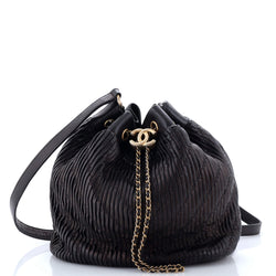 Chanel Coco Pleats Drawstring Bag