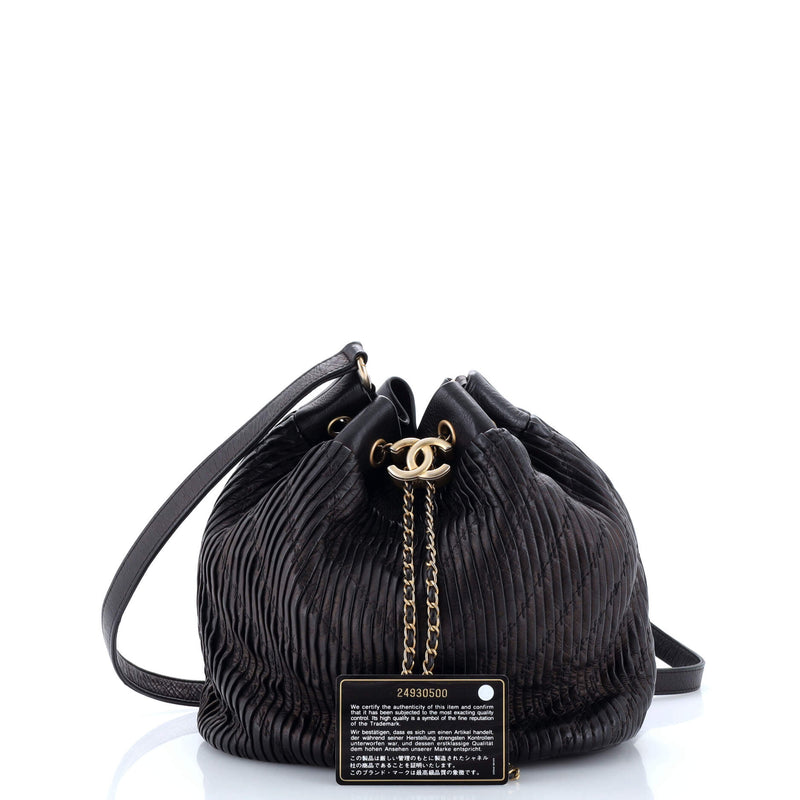 Chanel Coco Pleats Drawstring Bag