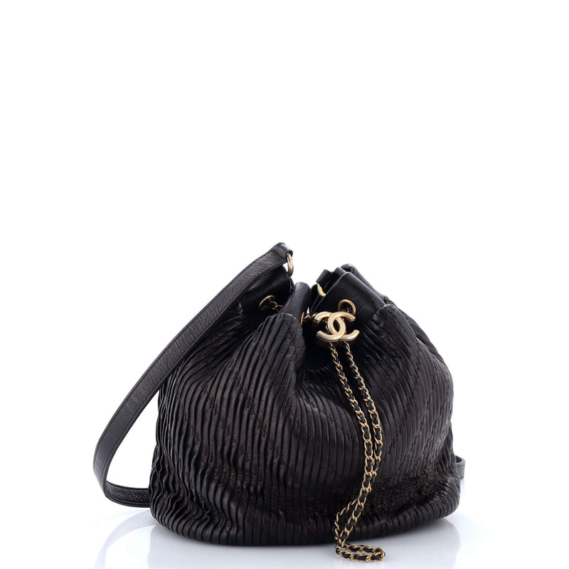 Chanel Coco Pleats Drawstring Bag