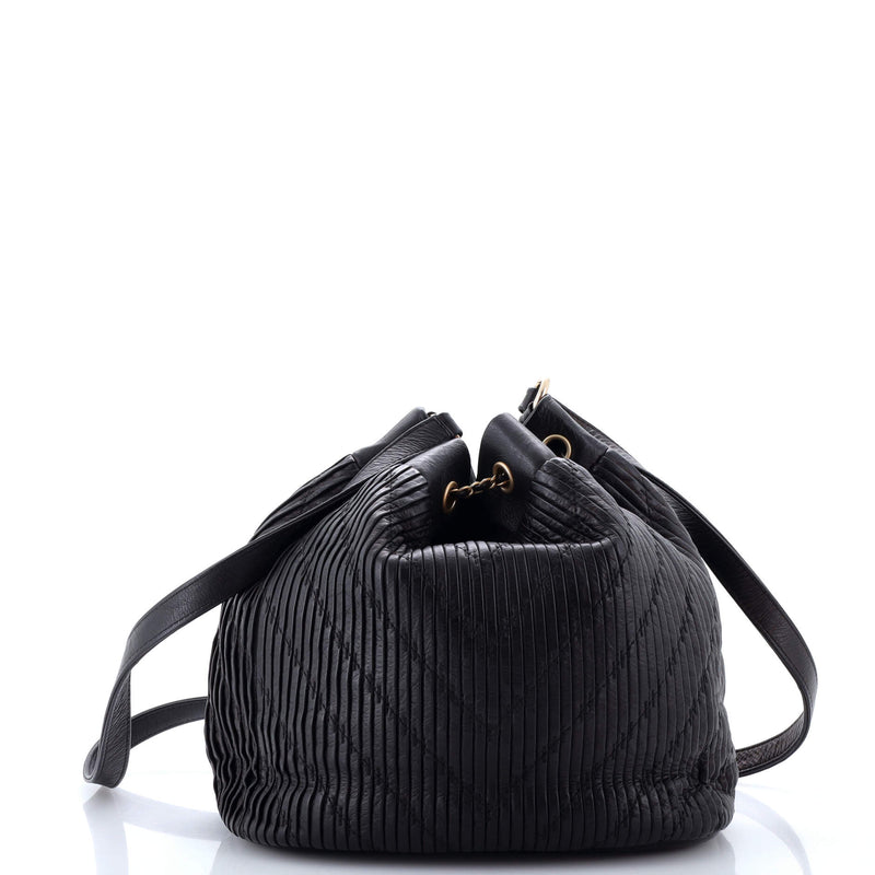 Chanel Coco Pleats Drawstring Bag