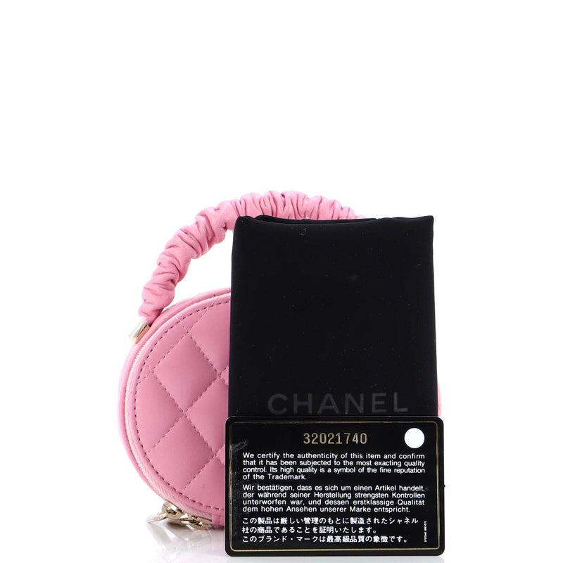 Chanel Cc Ruched Oval Top Handle Quilted