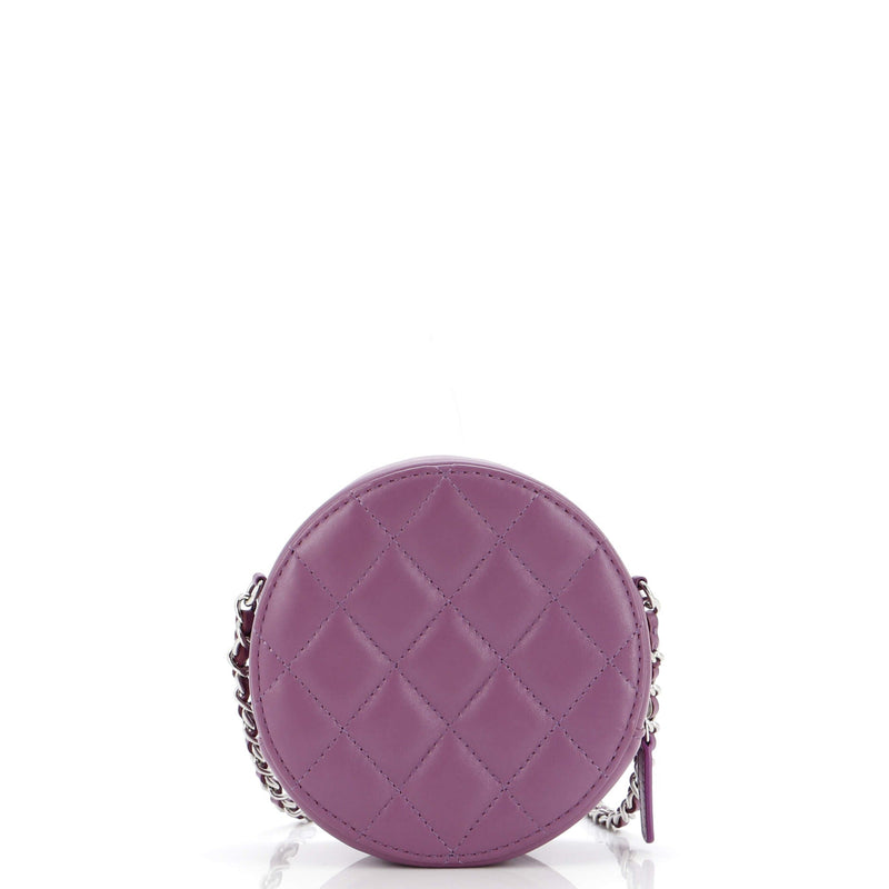 Chanel Round Clutch With Chain Quilted