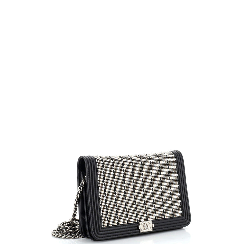 Chanel Boy Wallet On Chain Strass