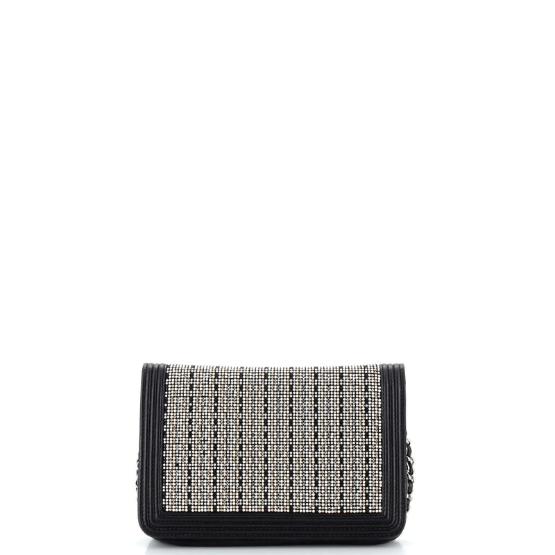 Chanel Boy Wallet On Chain Strass