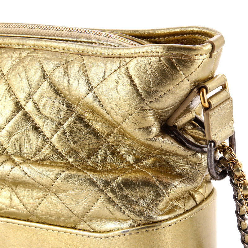 Chanel Gabrielle Hobo Quilted Metallic