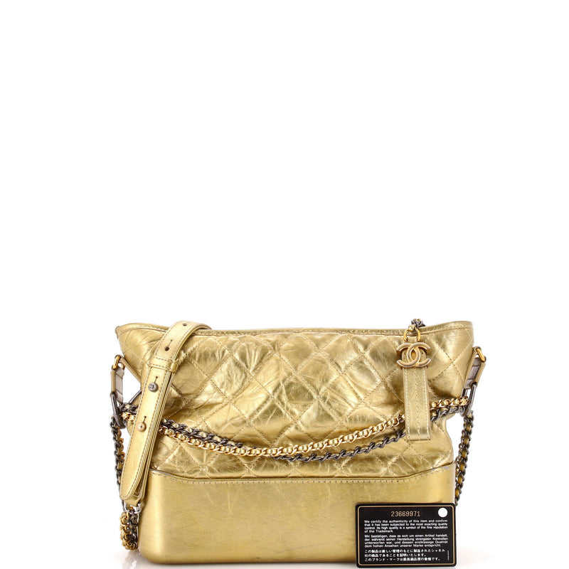 Chanel Gabrielle Hobo Quilted Metallic