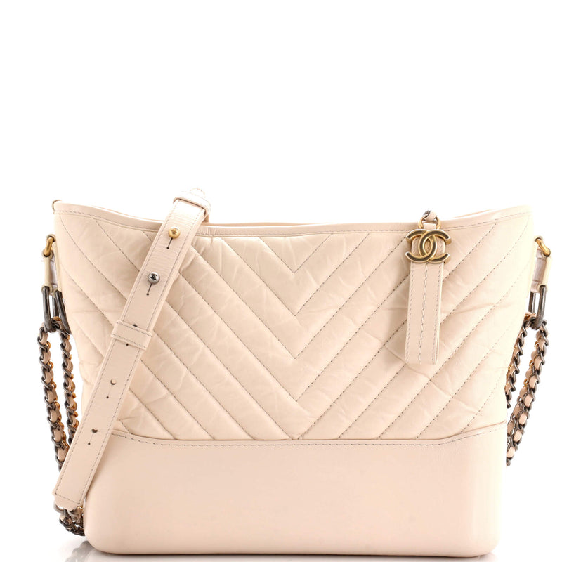 Chanel Gabrielle Hobo Chevron Aged