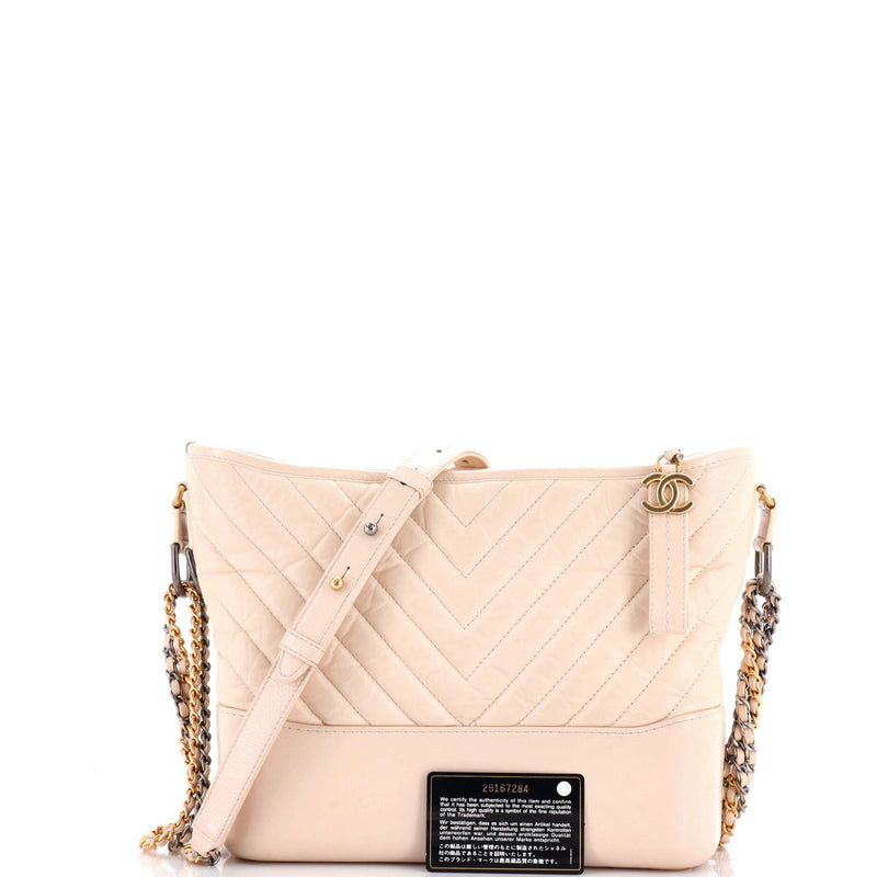 Chanel Gabrielle Hobo Chevron Aged