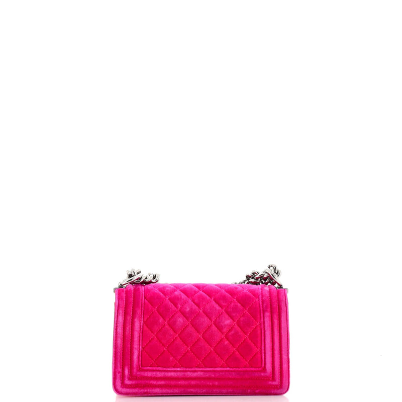 Chanel Boy Flap Bag Quilted Velvet Small