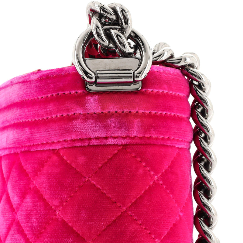 Chanel Boy Flap Bag Quilted Velvet Small