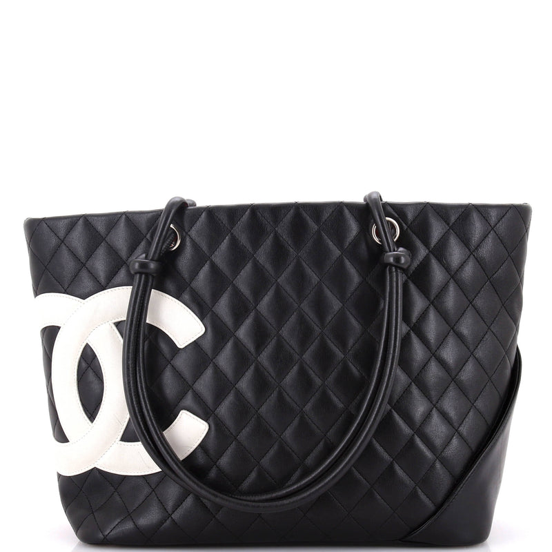 Chanel Cambon Tote Quilted Leather Large