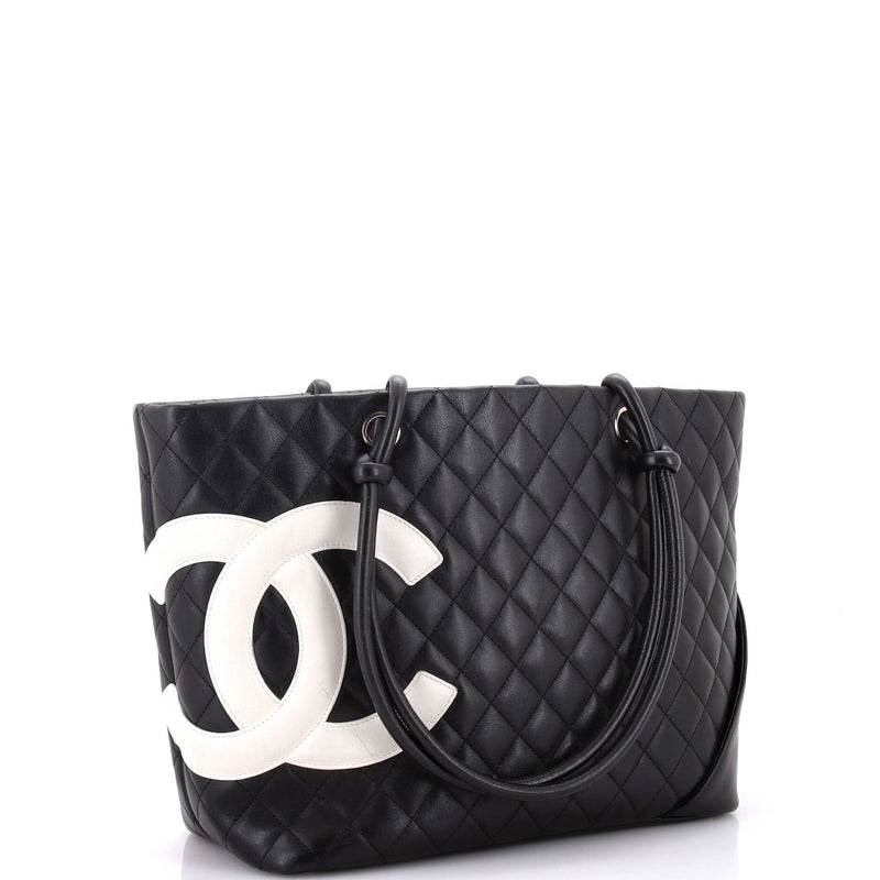 Chanel Cambon Tote Quilted Leather Large