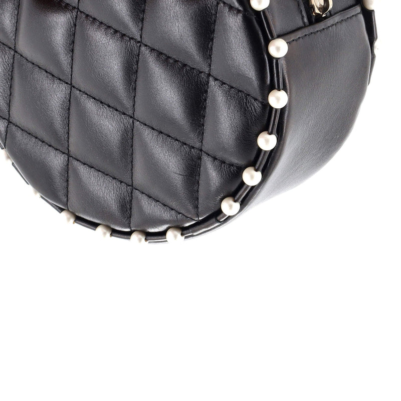 Chanel Round Clutch With Chain Quilted