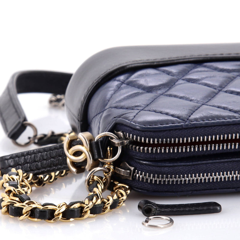 Chanel Gabrielle Double Zip Clutch With