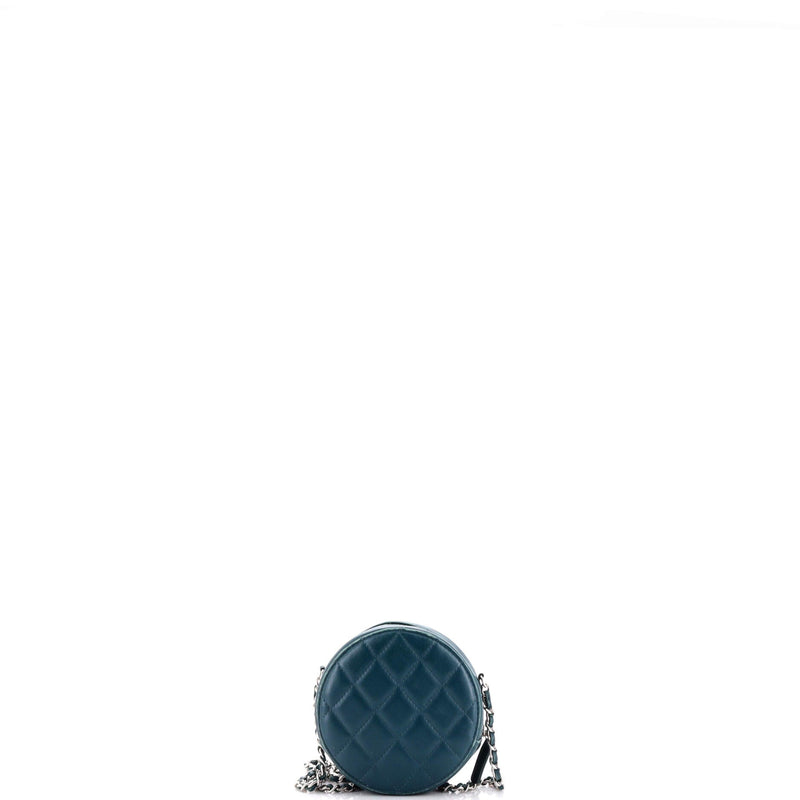 Chanel Round Clutch With Chain Quilted