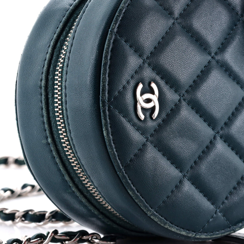 Chanel Round Clutch With Chain Quilted