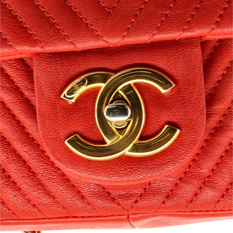 Chanel Medallion Charm Flap Bag Chevron