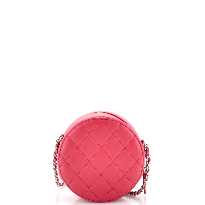 Chanel Round Clutch With Chain Quilted