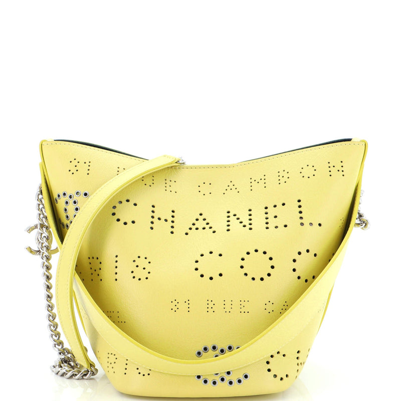 Chanel Logo Eyelets Bucket Bag