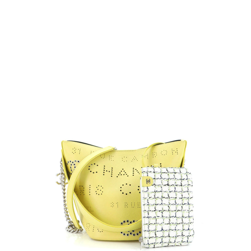 Chanel Logo Eyelets Bucket Bag