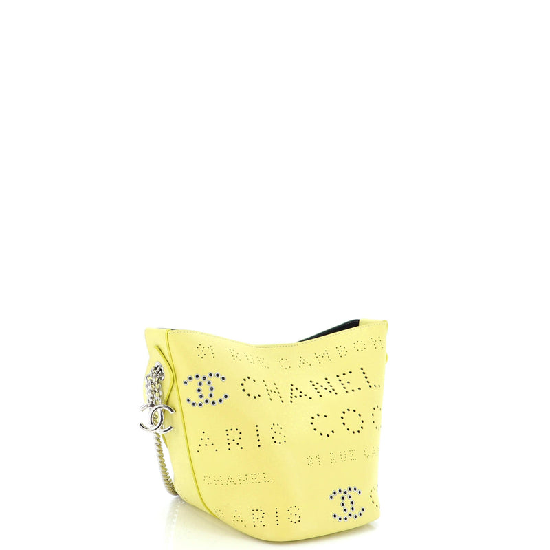 Chanel Logo Eyelets Bucket Bag