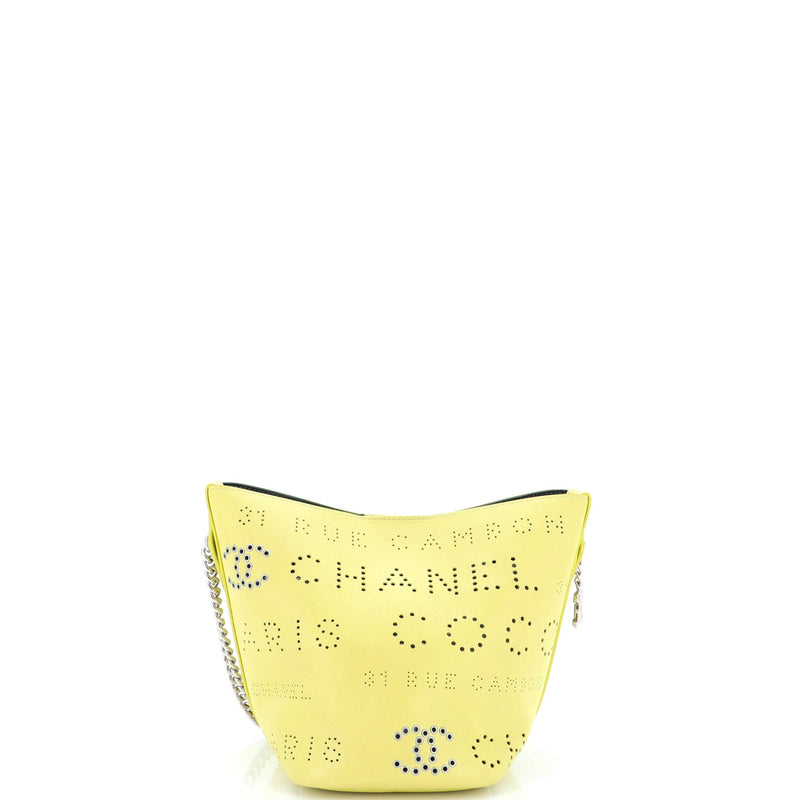 Chanel Logo Eyelets Bucket Bag