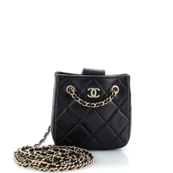 Chanel Cc Square Clutch With Chain