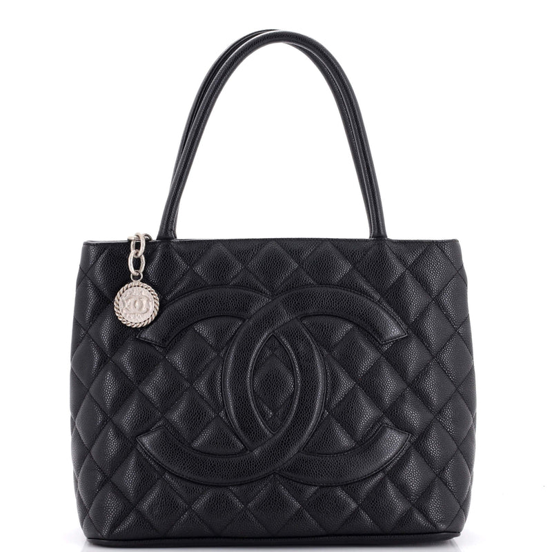 Chanel Medallion Tote Quilted Caviar