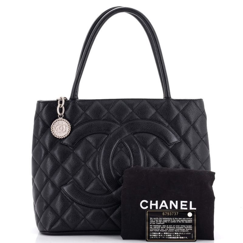 Chanel Medallion Tote Quilted Caviar