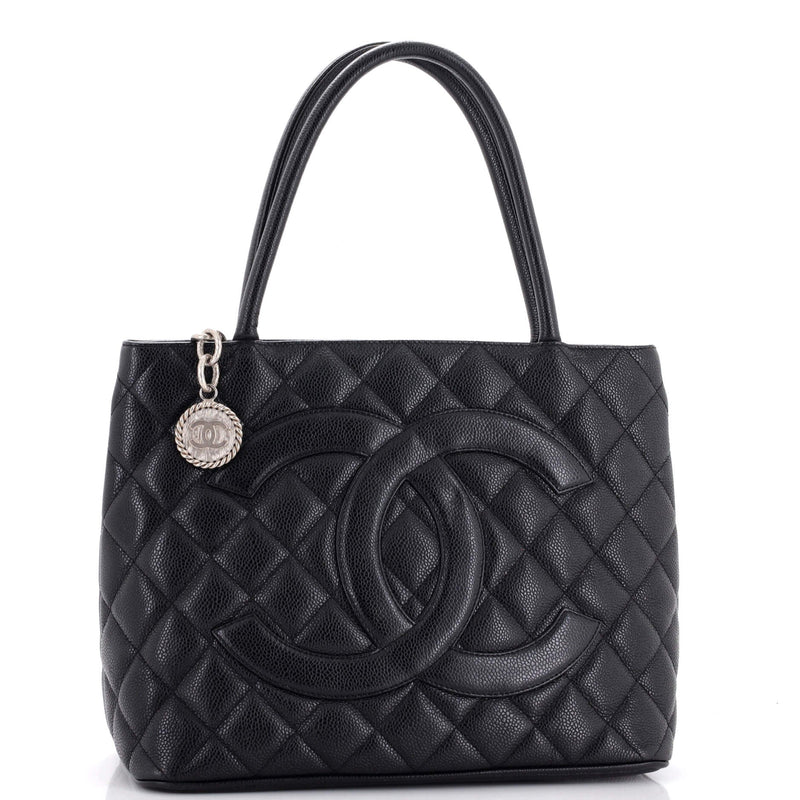 Chanel Medallion Tote Quilted Caviar