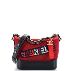 Chanel Gabrielle Logo Hobo Quilted Felt