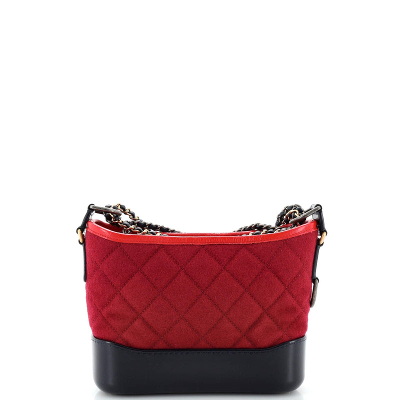 Chanel Gabrielle Logo Hobo Quilted Felt