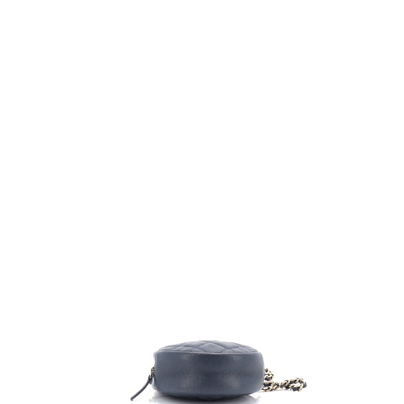 Chanel Round Clutch With Chain Quilted