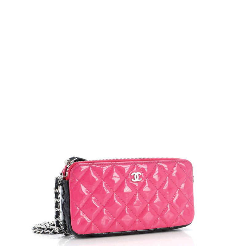 Chanel Double Zip Clutch With Chain