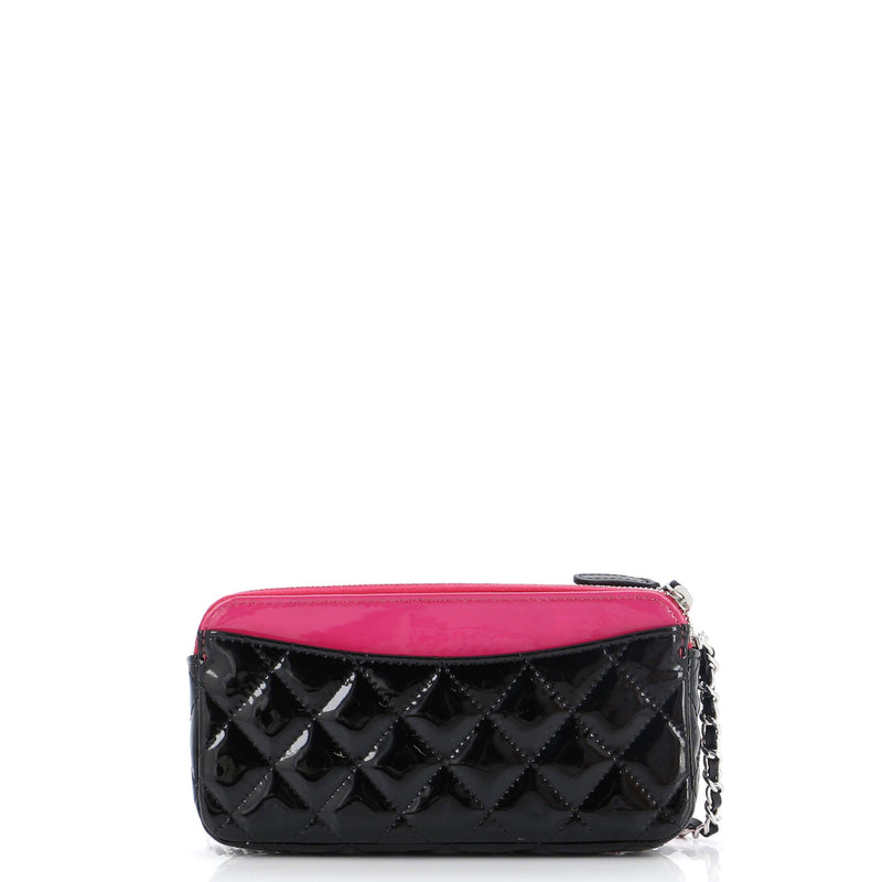 Chanel Double Zip Clutch With Chain