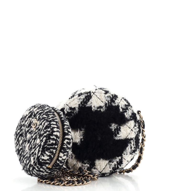 Chanel Round Clutch With Chain And Coin