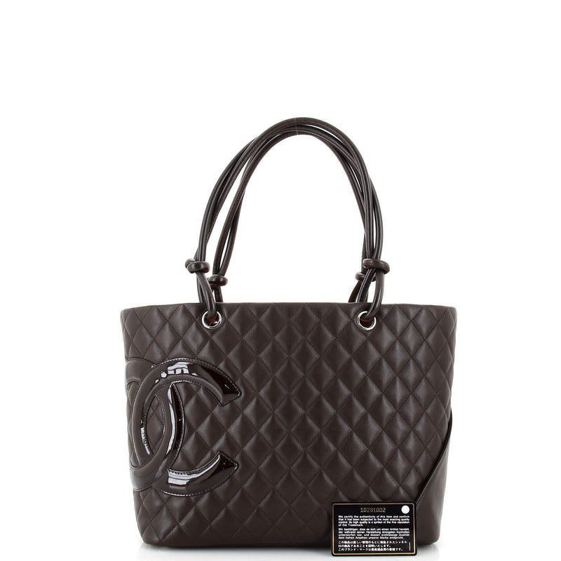 Chanel Cambon Tote Quilted Leather Large