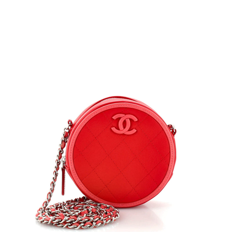 Chanel Color Pop Round Clutch With Chain