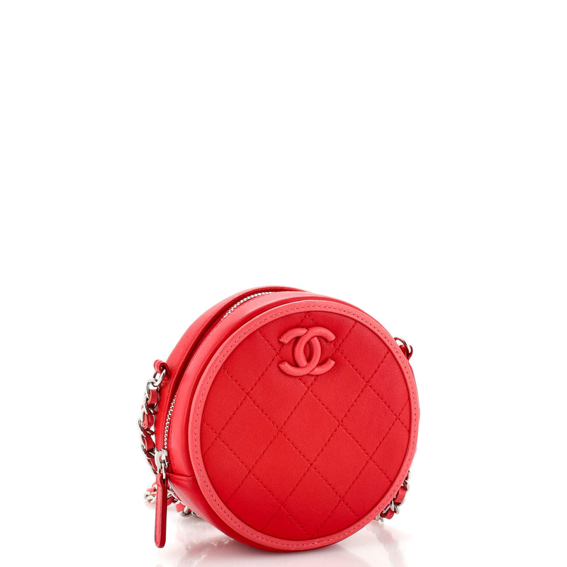 Chanel Color Pop Round Clutch With Chain