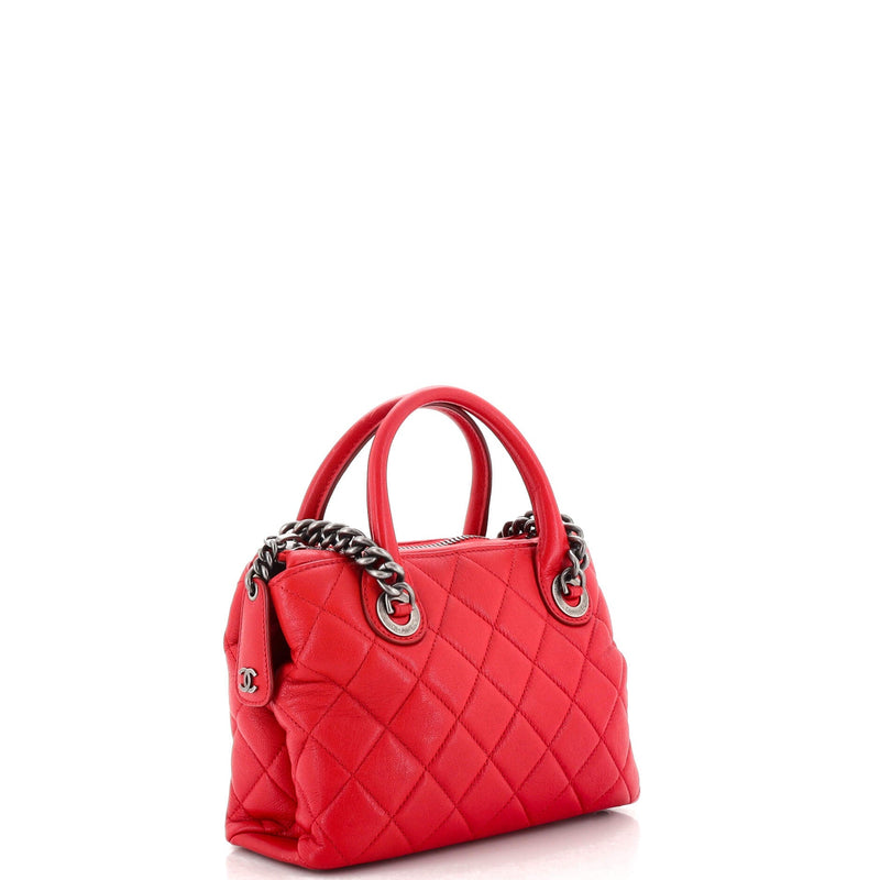 Chanel Boy Chained Tote Quilted Calfskin