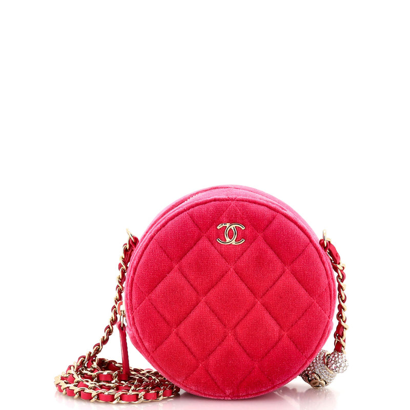 Chanel Pearl Crush Round Clutch With