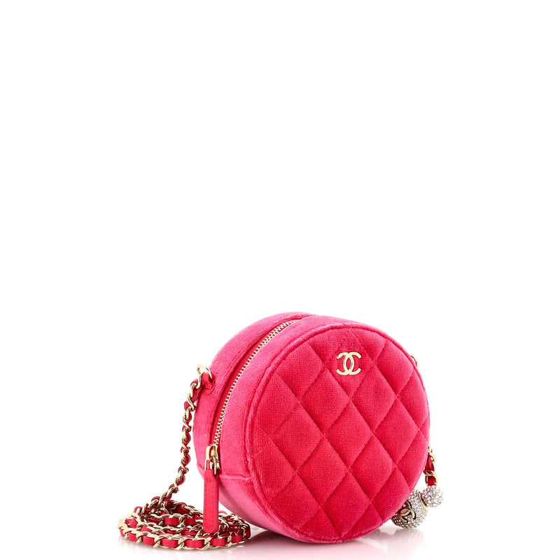 Chanel Pearl Crush Round Clutch With