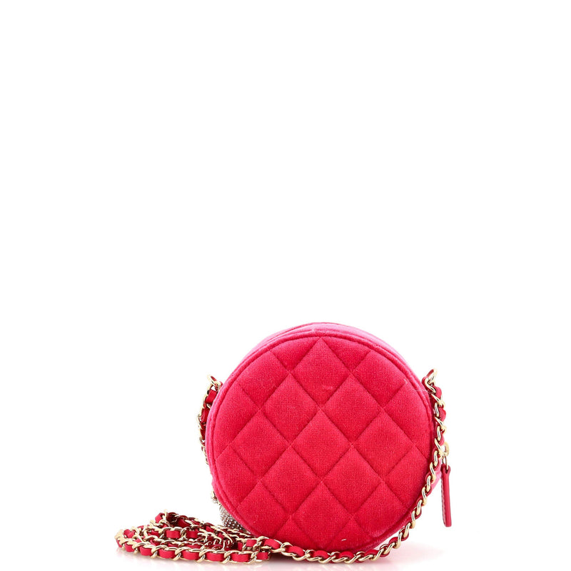 Chanel Pearl Crush Round Clutch With